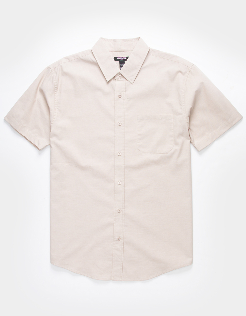 RSQ Mens Solid Chambray Button Up Shirt image number 1