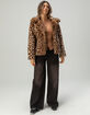 RSQ Womens Leopard Print Soft Fur Jacket image number 2