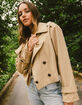 RSQ Womens Crop Trench Coat image number 1