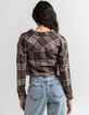 RSQ Womens Crop Flannel Shirt image number 3