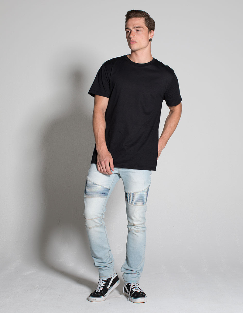 RSQ London Moto Mens Ripped Skinny Jeans image number 1