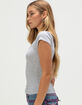 BOZZOLO Womens Square Neck Tee image number 3