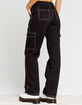 FULL TILT Contrast Stitch Womens Cargo Pants image number 4