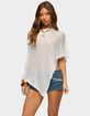 EDIKTED Azalia Asymmetric Knit Poncho image number 1