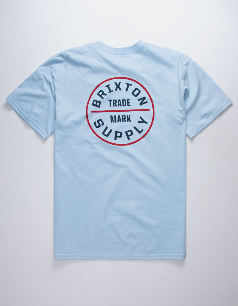 BRIXTON Oath Light Blue Mens T-Shirt image number 0