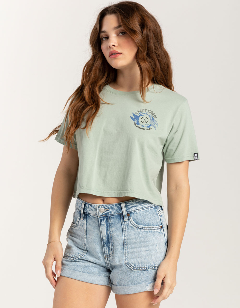 SALTY CREW Fin and Yang Womens Crop Tee image number 2