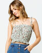 SKY AND SPARROW Paisley Floral Womens Crop Top image number 1