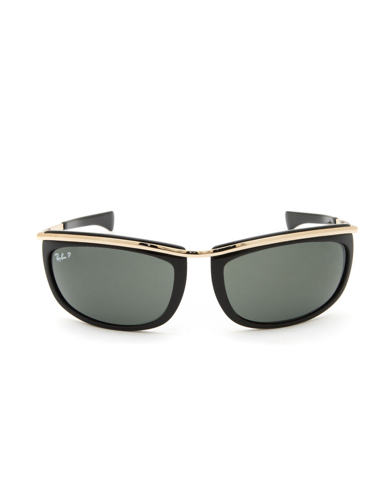 RAY-BAN Olympian I Black and Gold Polar Sunglasses image number 1