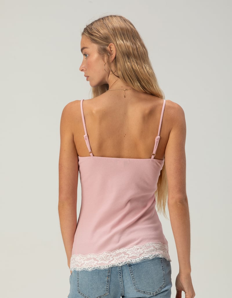 RSQ Womens Long Lace Trim Cami image number 3