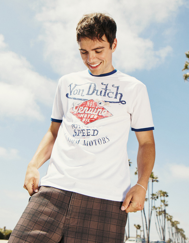 VON DUTCH Custom Motors Mens Ringer Tee image number 0