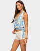 EDIKTED Abstract Backless Tie Halter Top image number 2