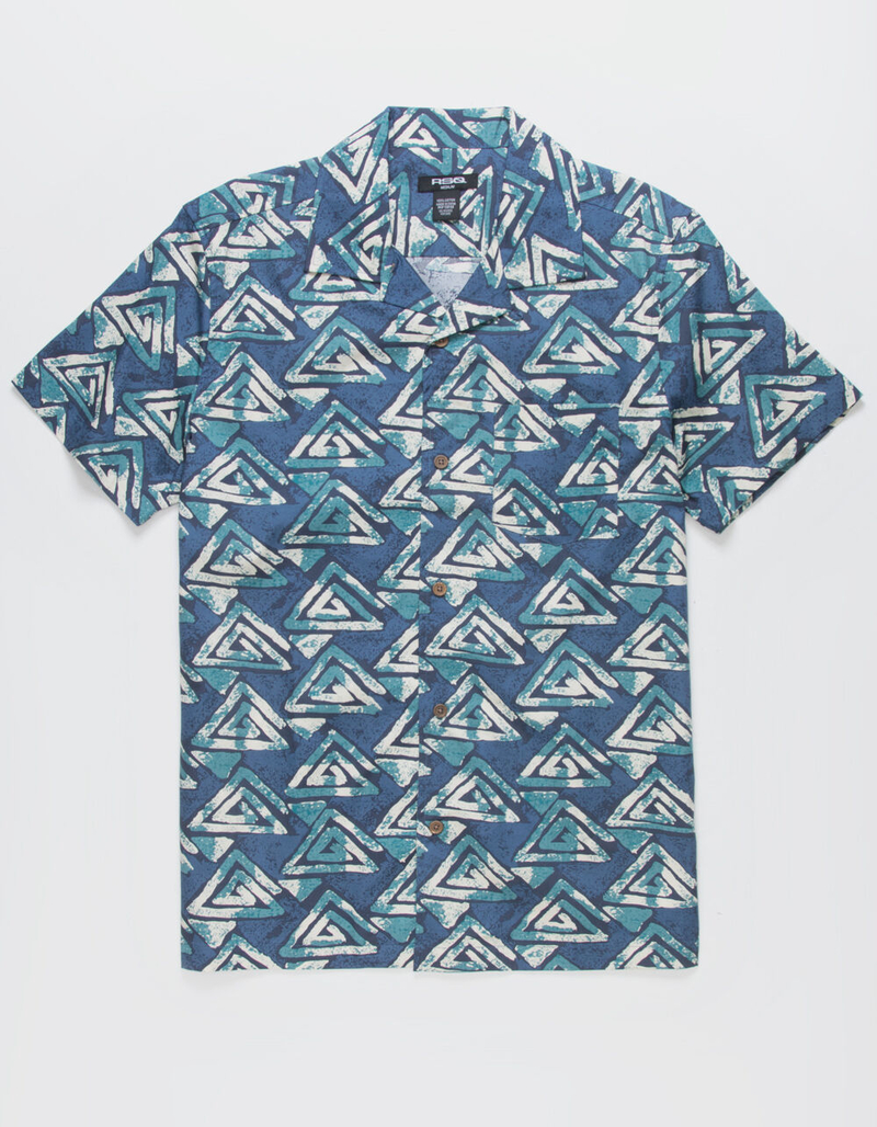 RSQ Printed Mens Button Up Shirt image number 1