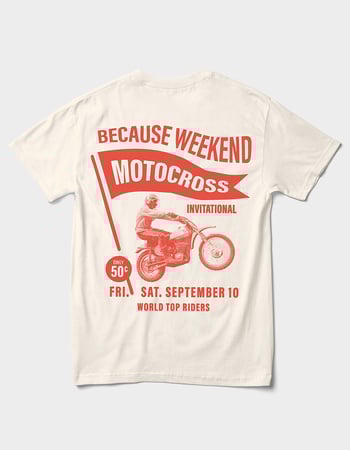 BECAUSE WEEKEND Motocross Mens Tee Primary Image