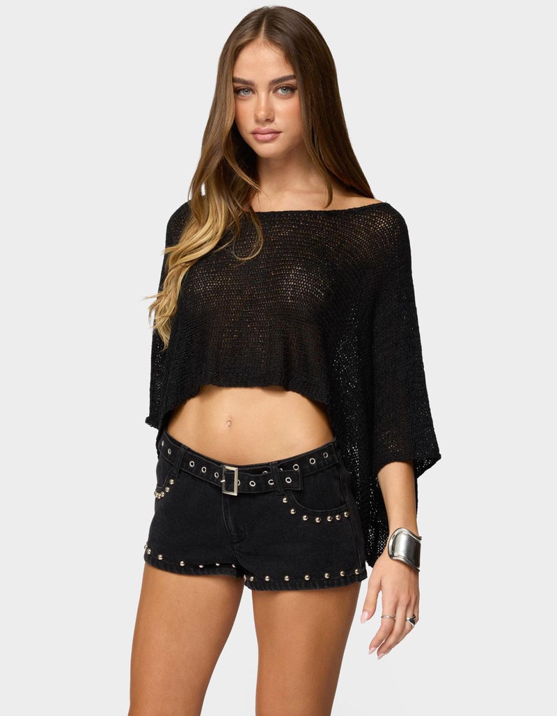 EDIKTED Laline Oversized Knit Crop Top image number 1