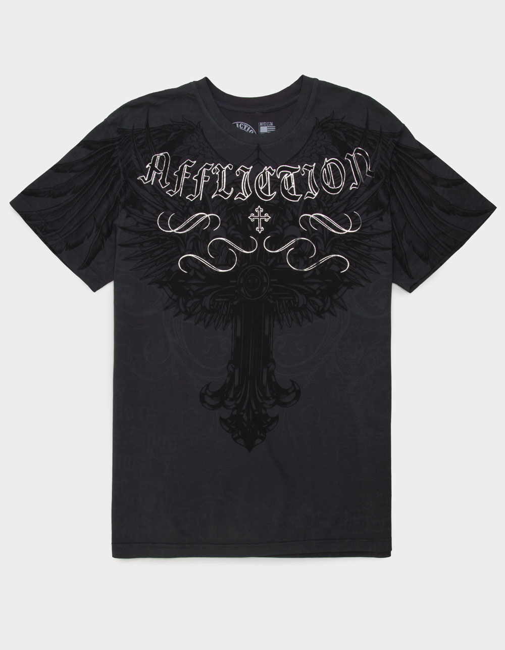 AFFLICTION Frozen Sacrifice Mens Tee - CHARCOAL | Tillys