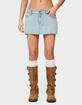 EDIKTED Petite Chiara Denim Micro Skirt image number 1