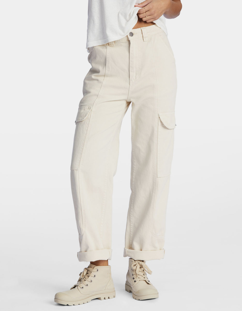 BILLABONG Wall To Wall Womens Denim Cargo Pants image number 3