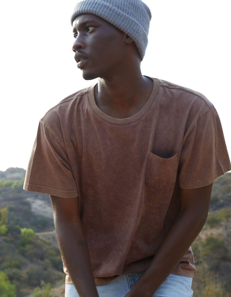 RSQ Mens Mineral Wash Pocket Tee image number 0