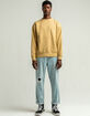 RSQ Premium Mens Pale Yellow Crewneck Sweatshirt image number 7