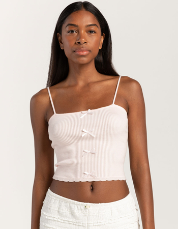 FULL TILT Ribbon Womens Rib Cami Primary Image