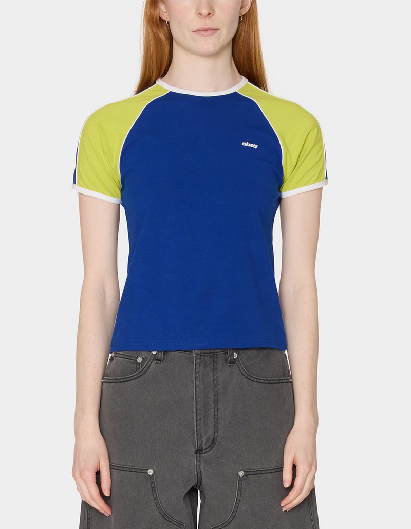 OBEY Replay Raglan Womens Short Sleeve Tee image number 0