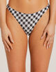 FULL TILT Textured Gingham High Leg Cheekier Bikini Bottoms image number 2