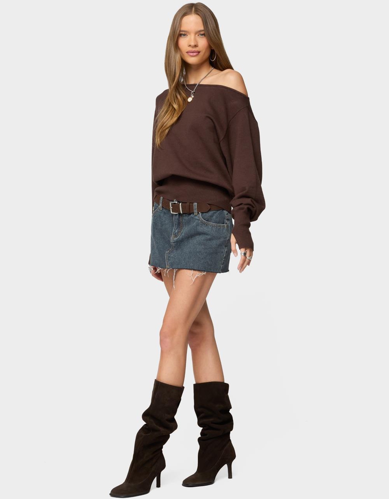 EDIKTED Off Shoulder Oversized Sweater image number 3