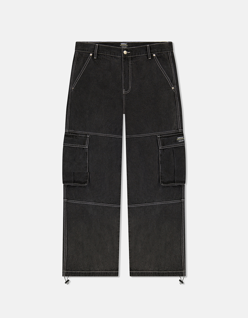WESC Baggy Denim Mens Cargo Pants image number 0