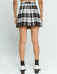 LOVE TREE Black & White Plaid Pleated Tennis Skirt image number 4