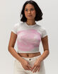 RSQ Womens Exploded Rose Baby Tee image number 1
