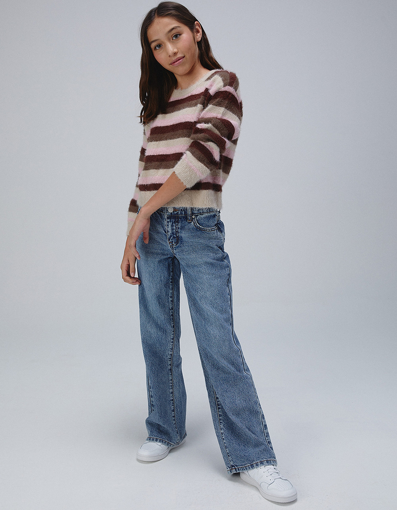 RSQ Girls Stripe Fuzzy Sweater image number 2
