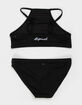 RIP CURL Premium Rib Girls High Neck Bikini Set - BLACK