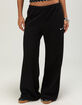 NIKE Studio Fleece Womens Mid Rise Wide Leg Pants image number 2