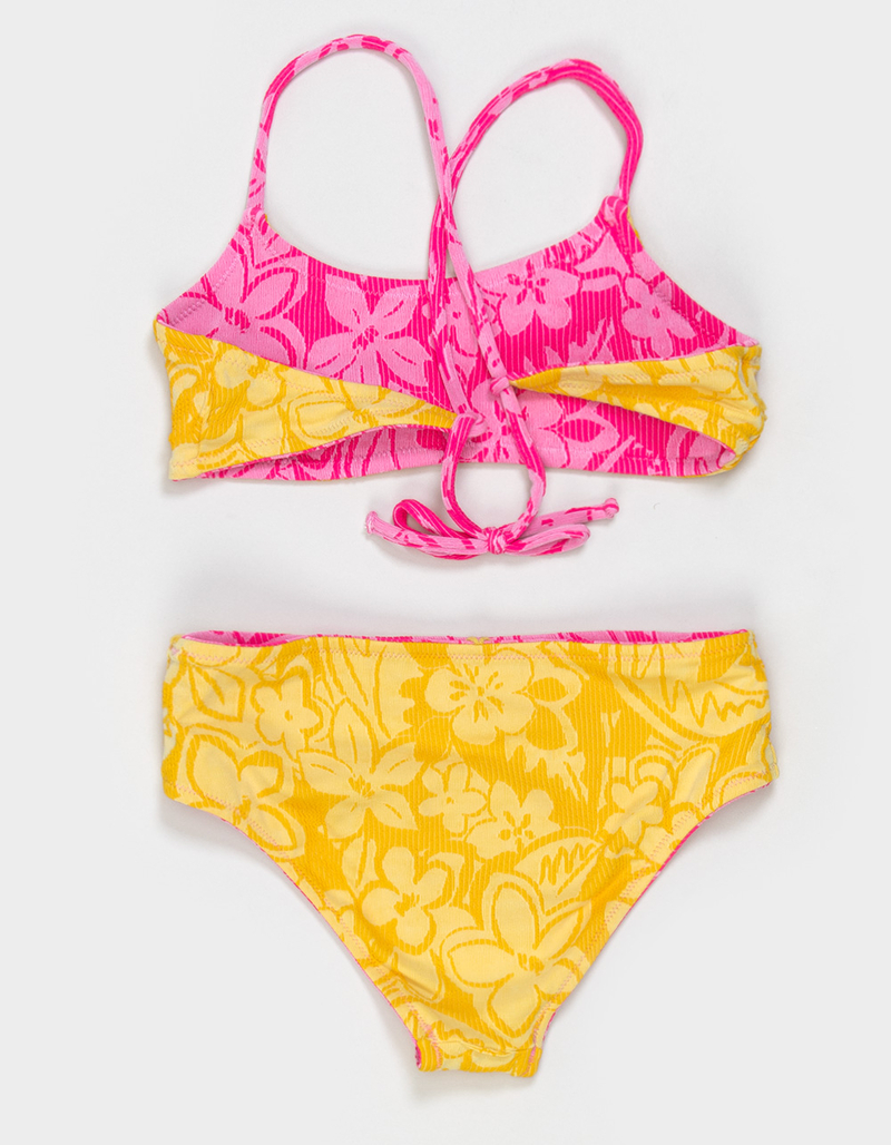 DAMSEL Texture Reversible Girls Bralette Bikini Set image number 4