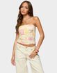 EDIKTED Cicilla Vintage Mixed Print Tube Top image number 1