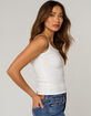 HEART & HIPS Womens White Cami image number 2