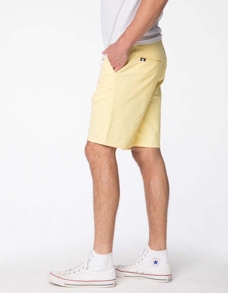 RSQ Mid Length Mens Light Yellow Chino Shorts image number 2