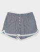 FULL TILT Gingham Lace Trim Girls Shorts image number 1