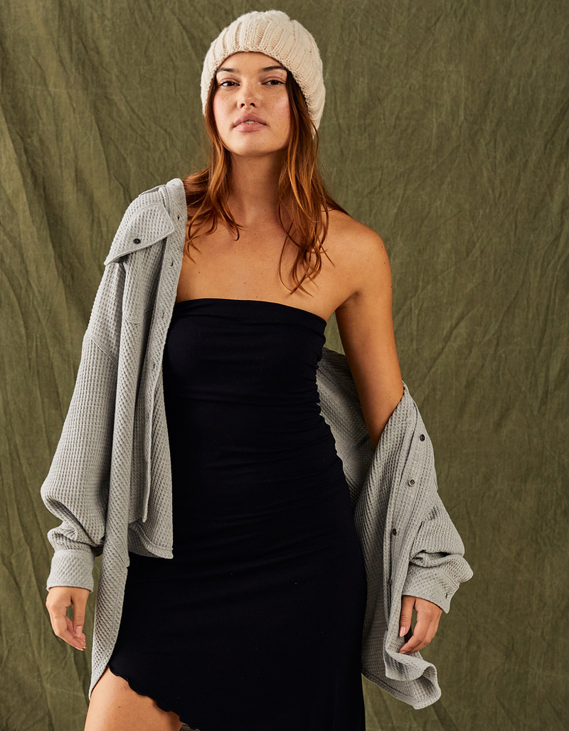 FULL TILT Womens Boyfriend Thermal Shirt image number 4