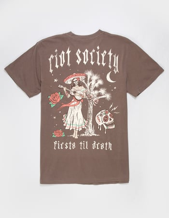 RIOT SOCIETY Fiesta Til Death Mens Heavyweight Tee Primary Image
