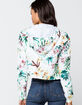 NEW LOOK Hawaiian Print Womens Ivory Windbreaker Jacket image number 3