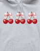 CHERRIES Trio Bows Unisex Hoodie image number 2