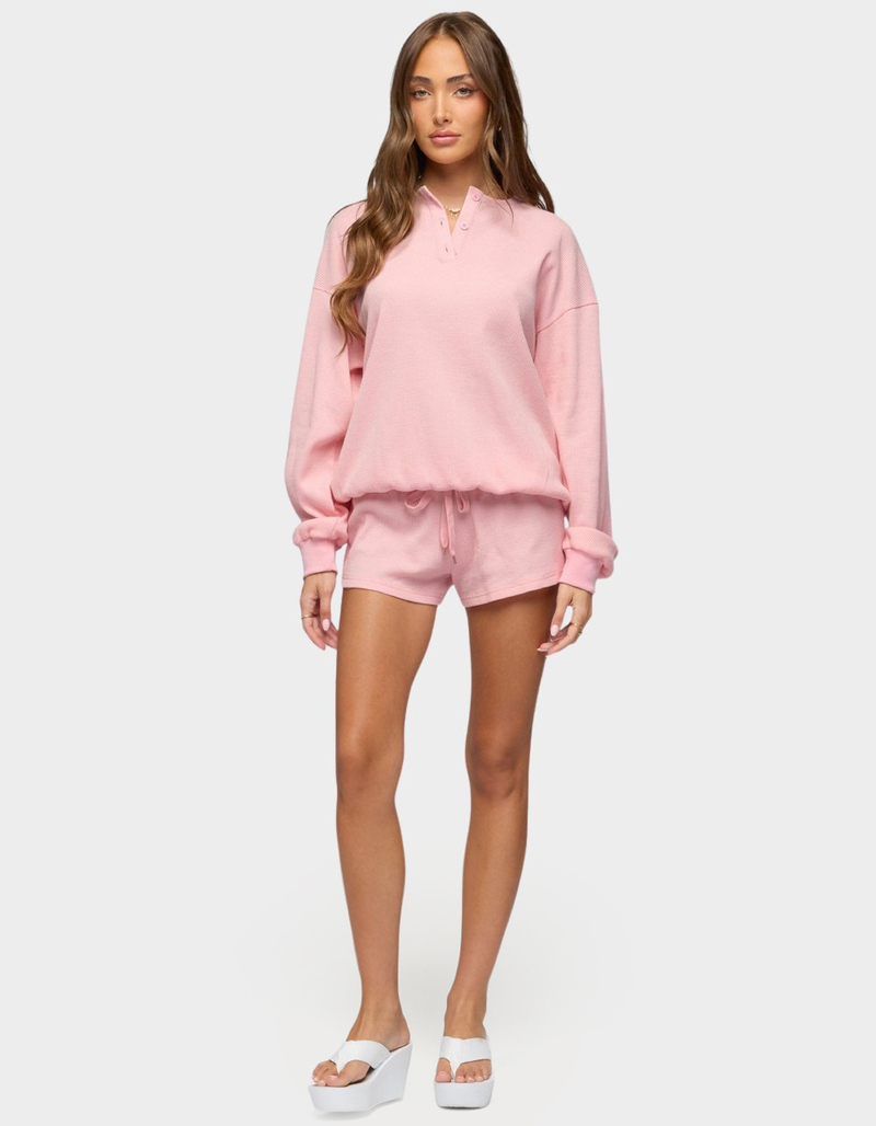 EDIKTED Baila Waffle Henley Top image number 3