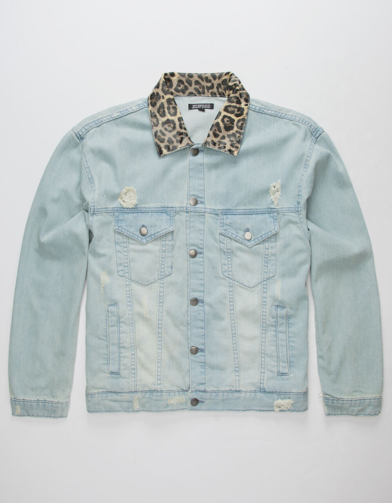 ELWOOD Truck Stop Safari Mens Ripped Denim Jacket image number 0