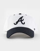 47 BRAND Atlanta Braves Cooperstown Double Header Diamond '47 Clean Up Strapback Hat image number 2