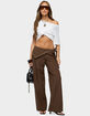EDIKTED Avery Studded Foldover Straight Leg Pants image number 5