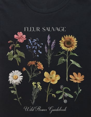 FLOWER Wild Flower Guidebook Unisex Kids Tee Alternative Image