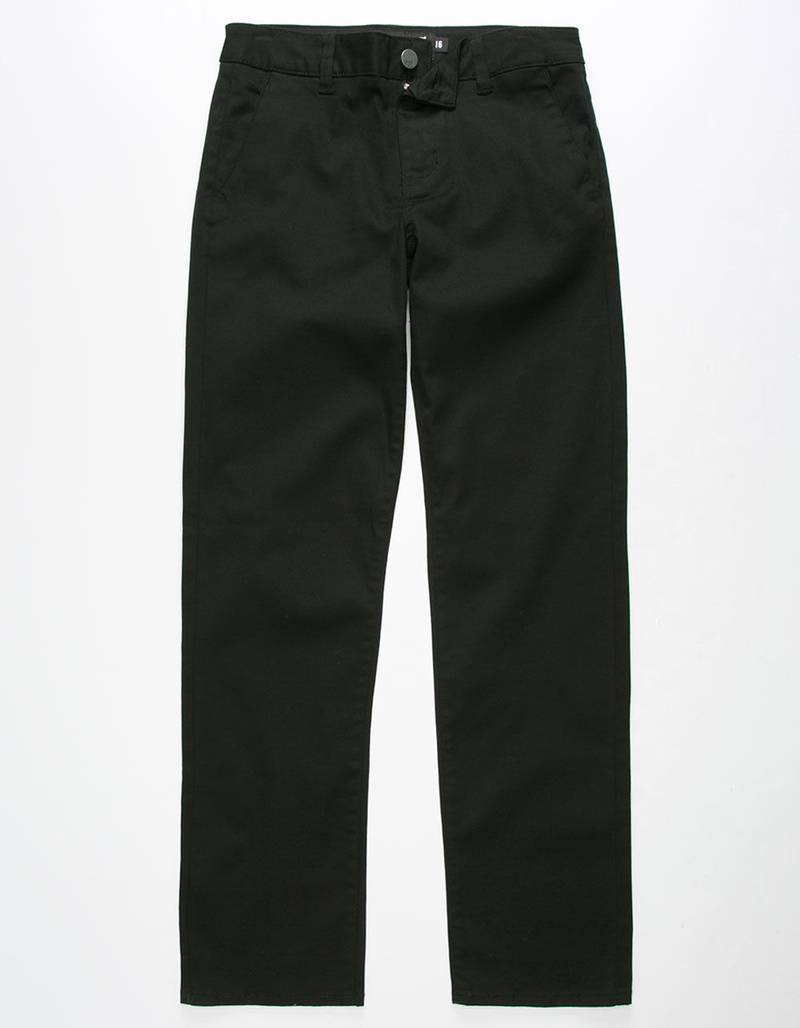RSQ New York Black Boys Slim Straight Stretch Chino Pants image number 0