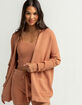 SKY AND SPARROW Waffle Stitch Womens Long Cardigan image number 1