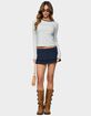 EDIKTED Brianna Striped Long Sleeve Tee image number 5